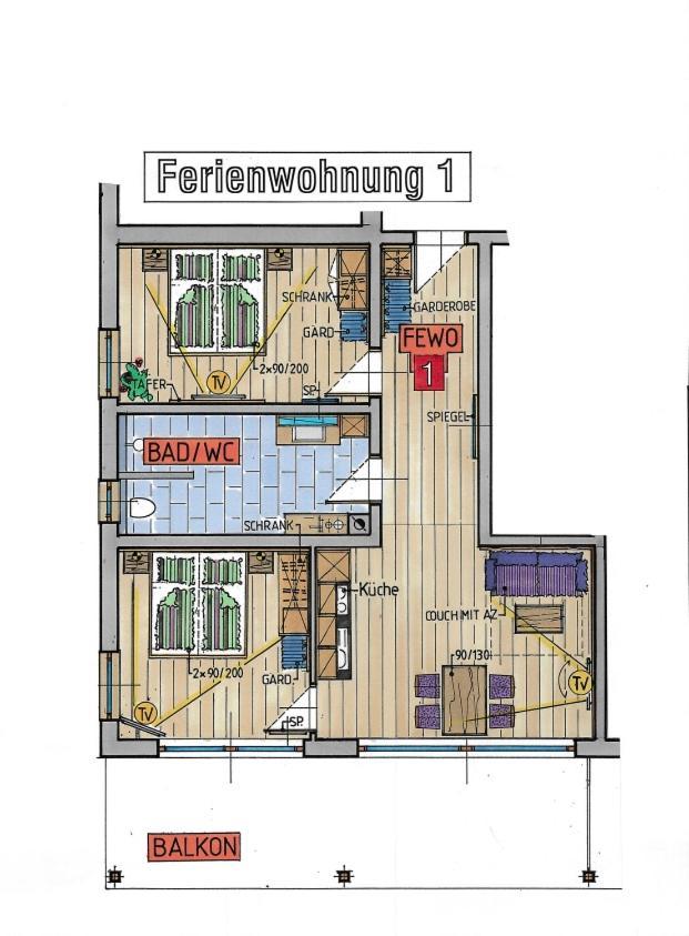 Koenigsblick Poppler Apartment Hopferau Bagian luar foto