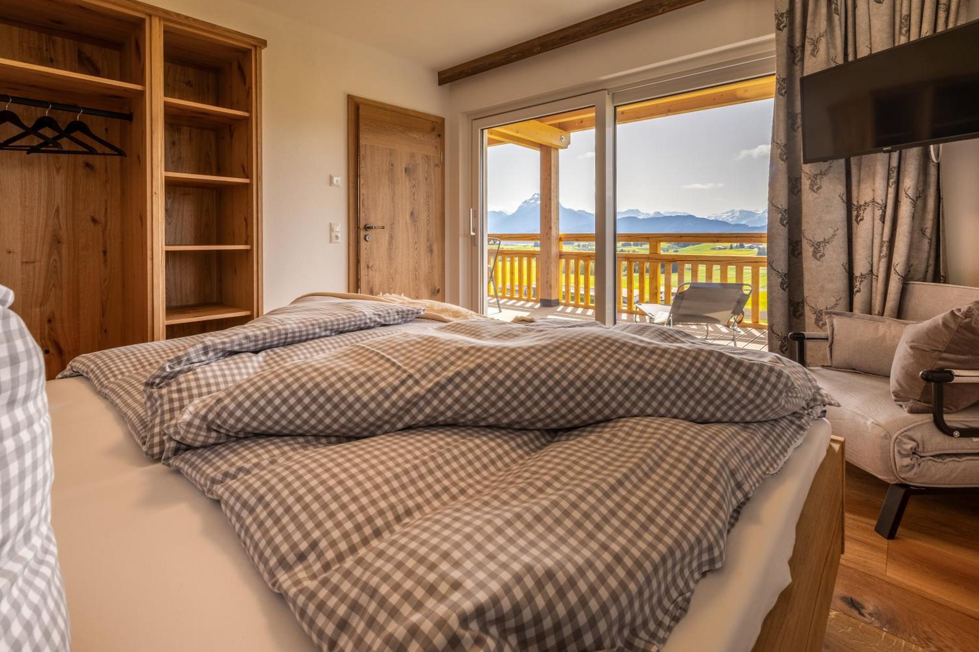 Koenigsblick Poppler Apartment Hopferau Bagian luar foto